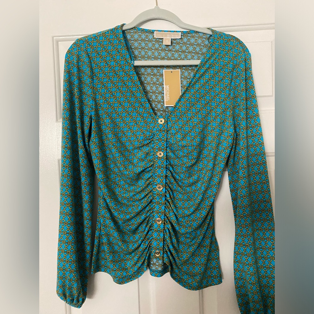 NWT Michael Kors gold chain shirt